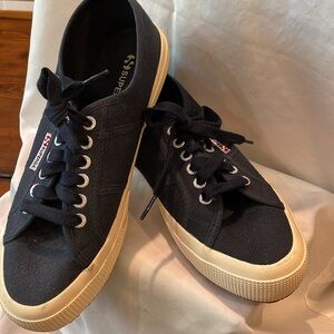 Superga Dark Blue Canvas Sneakers